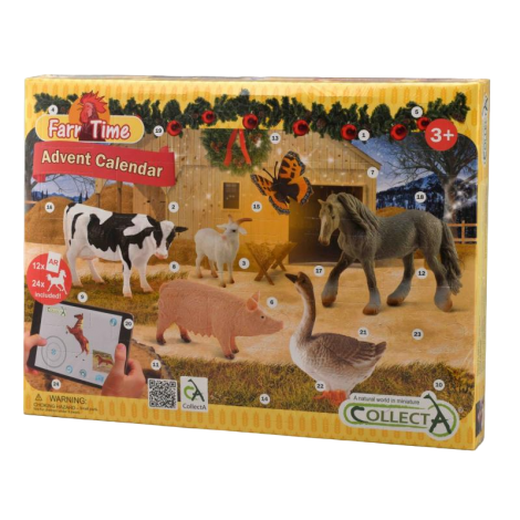 Calendar de Craciun Collecta cu figurine pictate manual Viata la ferma 84178 - imagine 8